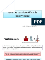 Técnicas para Identificar Idea Principal