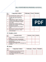 Fisa de Inregistrare A Comportamentelor Observabile A Elevului