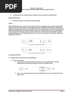 Lab 4 - NOR and NAND Implementation of Logic Functions