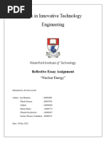 MSC in Innovative Technology Engineering: Reflective Essay Assignment