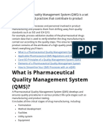 Pharmaceutical Quality Management System