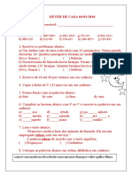 Dever de Casa 3º Ano