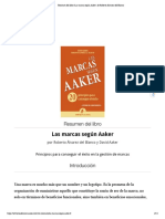 Resumen Del Libro Las Marcas Según Aaker, de Roberto Álvarez Del Blanco