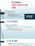 Defining Popular Culture: Learning Objectives