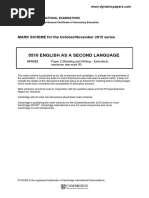 0510 English As A Second Language: MARK SCHEME For The October/November 2015 Series