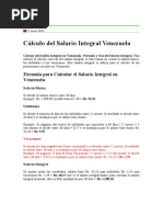 Formulas para Calcular Utilidades Vacaciones y Sueldo Integral