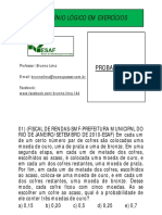 Exercícios - ESAF - Módulo 05 - Aula 002 - Probabilidade