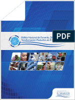 Politica Nacional de Fomento Diversificacion y Transformacion Productiva de El Salvador