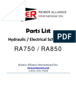 Parts List RA750 / RA850: Hydraulic / Electrical Schematics