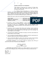 Driver'S Affidavit of Incidence I, SEDNEY J. AÑOVER, Filipino, of Legal Age, and A Resident of 3J BLDG., Brgy