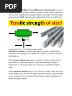 Tensile Strength of Steel