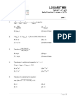 Mathematics - DPP-3 (Logarithm) - JEE