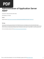 Administration of Application Server - ABAP