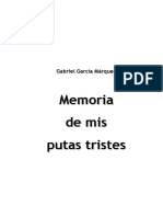 G GARCIA MARQUEZ - Memoria de Mis Putas Tristes