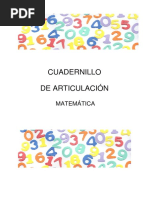 Cuadernillo Articulacion Matematica 2020