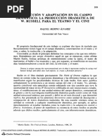 Traducción y Adaptación en El Campo Dramático. La Producción Dramática de W. Russell para El Teatro y El Cine - Raquel Merino