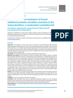 Three-Dimensional Evaluation of Forced Unilateral Posterior Crossbite Correction in The Mixed Dentition: A Randomized Controlled Trial