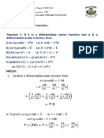 Topics: Vector Calculus Identities