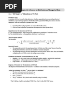 AP Statistics Chapter 11: Inference For Distributions of Categorical Data 11.1 - Chi-Square ( ) Goodness of Fit Test