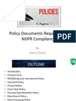 Policy Documents Required For NDPR Compliance