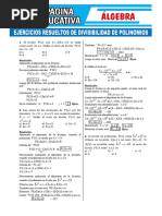 Ejercicios Resueltos de Divisibilidad de Polinomios Pagina Educativa