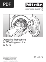 Miele W1712 Operating Instructions