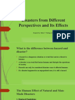 Disasters From Different Perspectives and Its Effects: Prepared By: Mateo T. Tadong, LPT