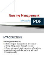 Nursing Management: Unit - Ii Management Process