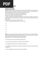 GMAT Practice Paper Verbal Reasoning Critical Reasoning