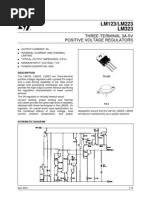 LM123/LM223 LM323: Three-Terminal 3A-5V Positive Voltage Regulators