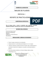 Reporte de Practica de Densidad