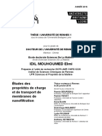 Etude Propriétes de Charge Et de Transport de Membranes - IDIL - MOUHOUMED - Elmi-Converti