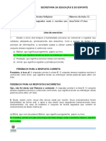 Textos Sagrados Orais e Escritos Nas Diferentes Religiões - Exercícios - Aulas - 01