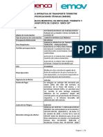 Gerencia Operativa de Transporte Terrestre Especificaciones Técnicas (Bienes)