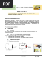 PC 6ème - L3 - Court-Circuit Et Protection Des Installations Électriques