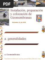 Instalación, Preparación y Colocación de Geomembranas