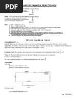 (Class Xii Physics Practicals) : Physics Practical Term-1 Experiment - 1