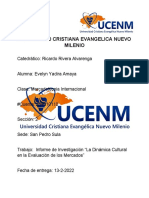 Informe de Investigación "La Dinámica Cultural en La Evaluación de Los Mercados"