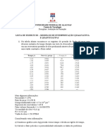 Lista - Aplicaçao Metodo Analitico - Teste de Poços