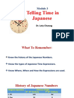 Module 3. Telling Time in Japanese