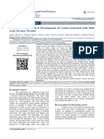 Study On Preparation & Development of Cookies Enriched With Mint Leaf (Mentha) Powder