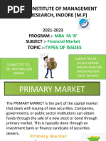 Types of Issue in Primary Market