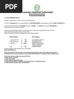 Application For The Grant of Learener's Licence