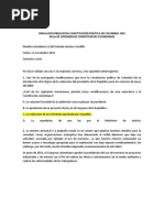 Simulacro Preguntas Sobre La Constitución Política de Colombia 1991 - Saber Pro