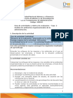 Guía de Actividades y Rúbrica de Evaluación - Unidad 1 - Fase 2 - Análisis de Ambientes Organizacionales de La Administración