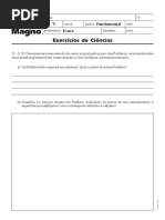 Exercicios de Ciencias