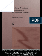 (ASA Decennial Conference Series - The Uses of Knowledge) Marilyn Strathern (Editor) - Shifting Contexts - Transformations in Anthropological Knowledge-Routledge (1995)