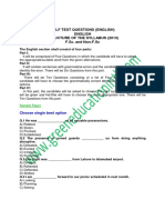 Self Test Questions (English) English Structure of The Syllabus (2013) F.Sc. and Non-F.Sc