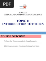 Topic 1 - Introduction To Ethics