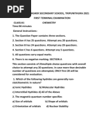 Xi Term 1 Chemistry